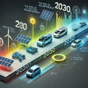 A-timeline-style-infographic-highlighting-key-milestones-leading-to-2030-focusing-on-the-rise-of-solar-energy-the-adoption-of-electric-vehicles-EVs.