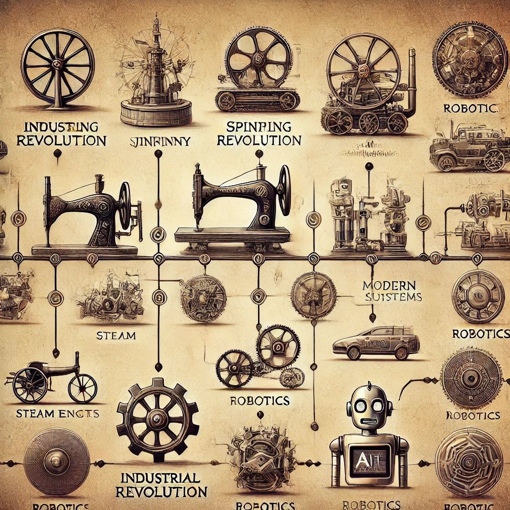 A-visually-striking-timeline-showcasing-the-evolution-of-automation-from-the-Industrial-Revolution-to-AI-driven-systems