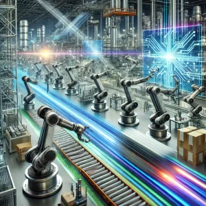 A-high-tech-factory-setting-filled-with-advanced-robots-and-automated-systems-rapidly-performing-various-tasks.