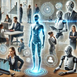 A grid of professions, highlighting jobs like accountants, legal analysts, and financial planners with “AI-automated” tags, contrasted with strategic, creative roles such as consultants and leaders, with “human-led” tags.