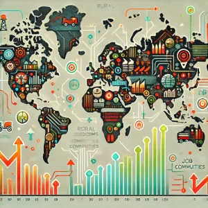 A-stylized-world-map-highlighting-different-regions-with-varying-impacts-of-automation.