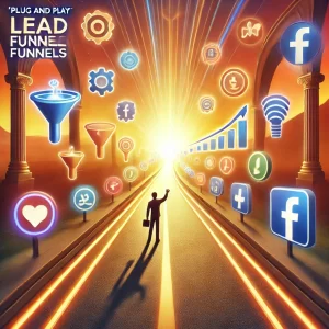 A pathway or bridge leading toward a vibrant, illuminated community (symbolizing our Facebook group). 