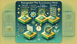 An-infographic-style-illustration-presenting-a-4-step-process-to-reprogram-the-subconscious-mind.