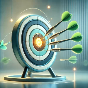 A-target-with-multiple-darts-landing-perfectly-in-the-bullseye-symbolizing-precision-and-accuracy.