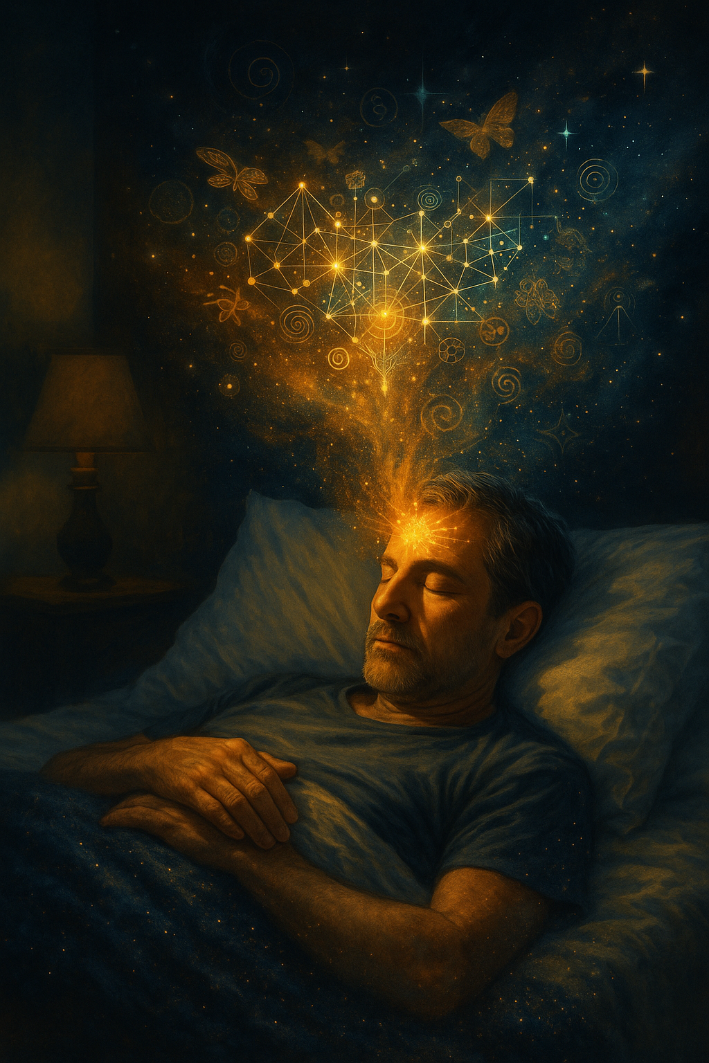 An entrepreneur manifesting while sleeping.