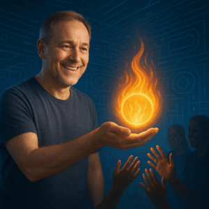  Oscar as Torchbearer
  His face is wise, humble, and joyful—not godlike, but deeply human.